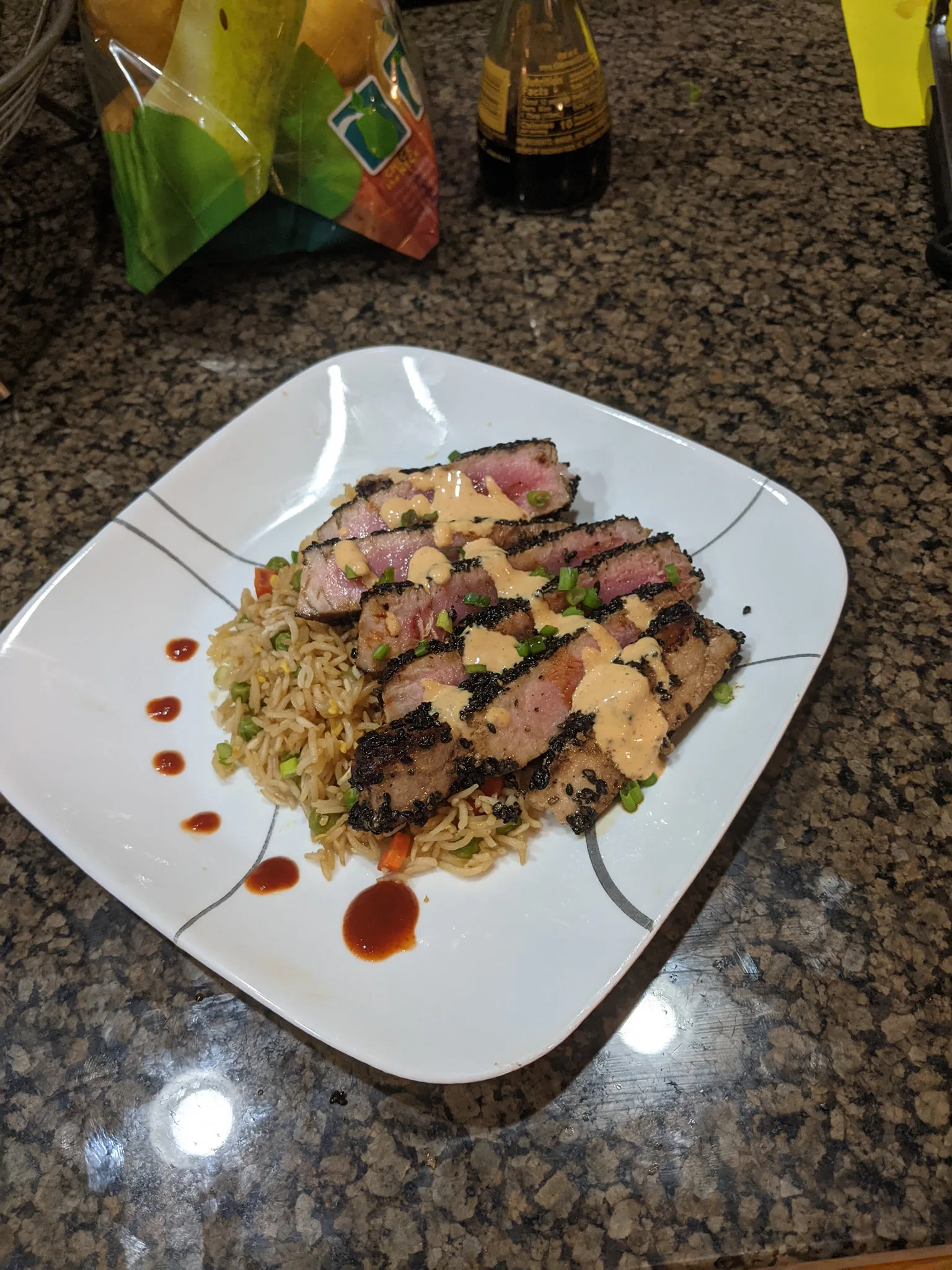 Ahi Tuna and Fried Rice