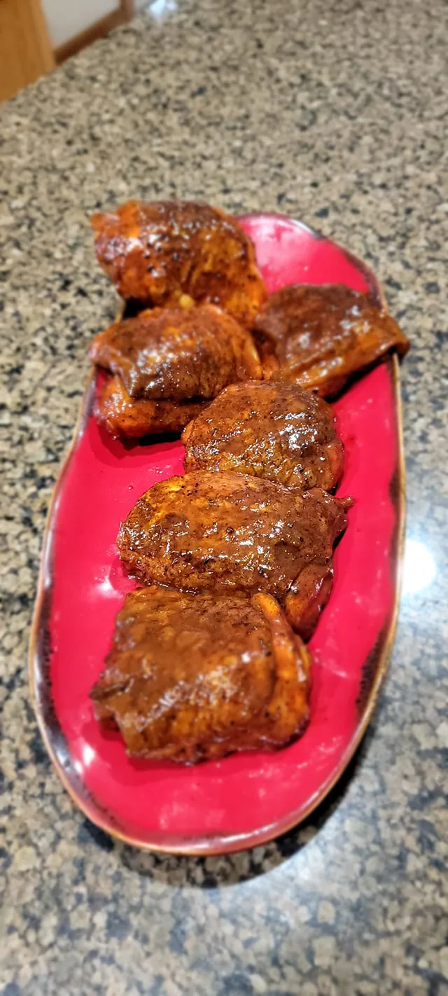 Competition-Style Smoked Chicken Thighs with Dr. Pepper BBQ Glaze