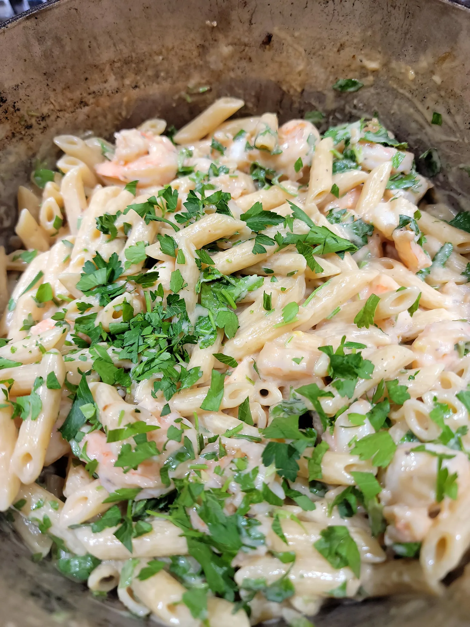 Semi Homemade Shrimp Alfredo