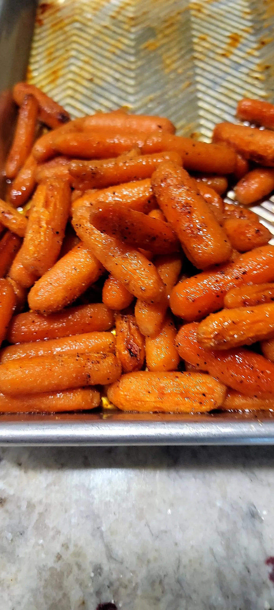 Honey chipotle roasted carrots